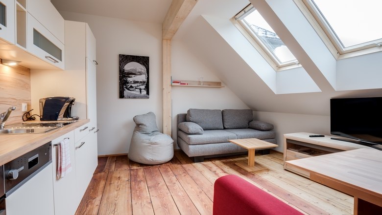 Konrad-Haus 2er Appartement Dachgeschoss, © Konradhaus Entwicklungs GmbH Konrad-Haus 2er Appartement Dachgeschoss, © Konradhaus Entwicklungs GmbH