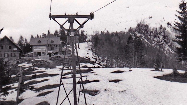 1.5.1958: Mittelstation Gemeindealpe Mitterbach, © Herbert Sonnberger