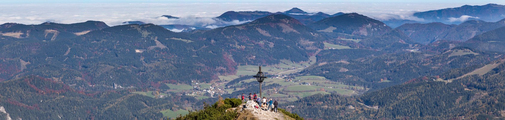 Hinauf zum Gipfel der Gemeindealpe Mitterbach, © NÖVOG/Zwickl