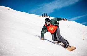 Snowboarder auf der Gemeindealpe